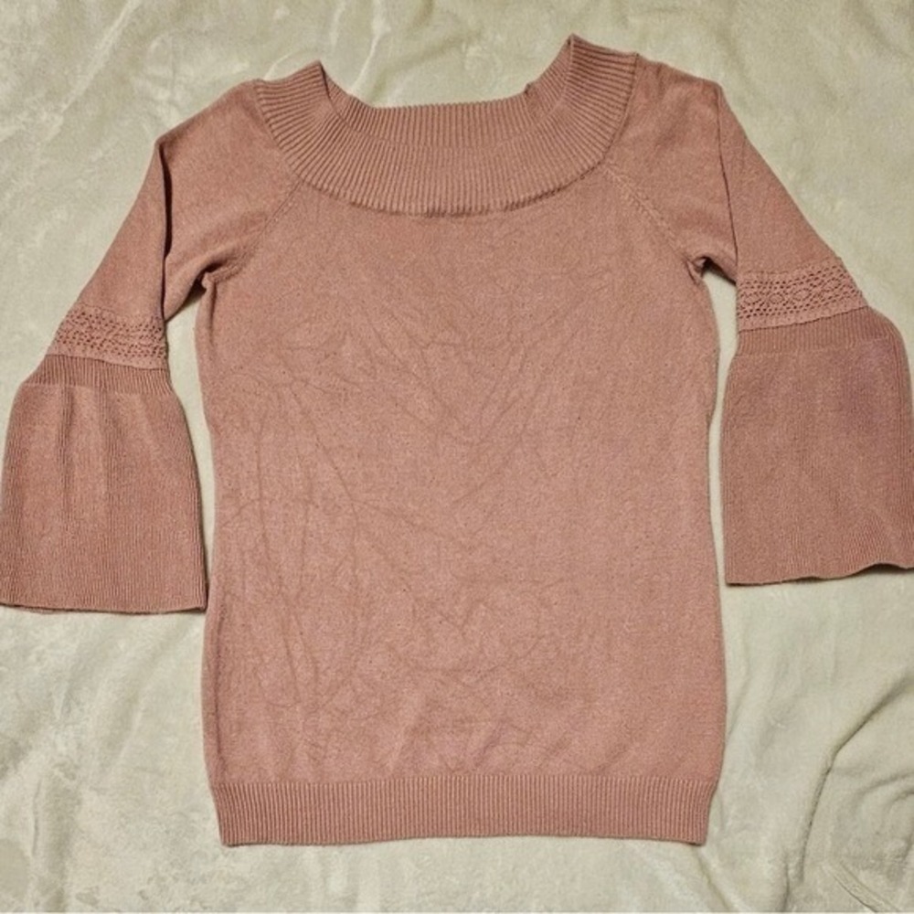 Sienna & Sage Stylish Rose Color Sweater Women's Size Small